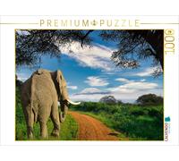 CALVENDO Puzzle L'éléphant et Le Kilimandjaro 1000 Pieces 64 x 48 cm from Heinz-Peter Schwerin