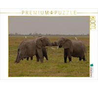 CALVENDO Puzzle La récréation des éléphants dans la Nature. Kenya 1000 Pieces 64 x 48 cm from Susan Michel