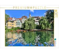 Puzzle CALVENDO Les rives du Neckar à Tübingen avec un embarcadère pour les barq