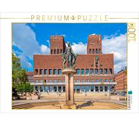 Puzzle CALVENDO L'hôtel de ville monumental d'Oslo | 1000 pièces, format assembl