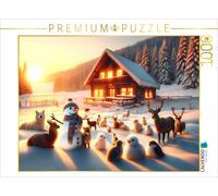 Puzzle CALVENDO Lueur du soir hivernale | 1000 pièces, format assemblé 64 × 48 c