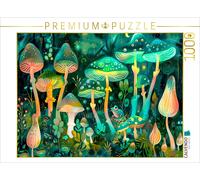 Puzzle · Luminosité des Champignons avec la Grenouille | Fantaisie de la forêt · Lueur des champignons avec la grenouille · 1000 pièces · Format assemblé 64 × 48 cm · CALVENDO Puzzle