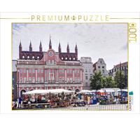 Puzzle CALVENDO Mairie de Rostock | 1000 pièces, format assemblé 64 × 48 cm | Pu