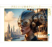 Puzzle · Maître de Port avec Casquette de Communication et Module de Vision | à distance · Steampunk · l'homme et la machine · 1000 pièces · Format assemblé 64 × 48 cm · CALVENDO Puzzle