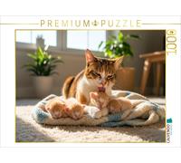 Puzzle CALVENDO Maman chat et ses chatons | 1000 pièces, format assemblé 64 × 48