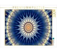 Puzzle CALVENDO Mandala bleu | 1000 pièces, format assemblé 64 × 48 cm | Puzzle
