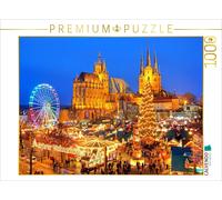 Puzzle CALVENDO Marché de Noël sur la place de la cathédrale, au crépuscule, Erf