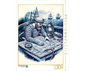 Puzzle CALVENDO Marin lors de la planification nautique. Motif vintage | 1000 pi