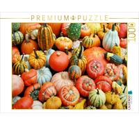 Puzzle CALVENDO Mélange de nombreuses variétés de courges jaunes, rouges, vertes