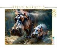 CALVENDO Puzzle Mother and child under water | 1000 pieces, finished size 25.2 ×