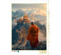 Puzzle CALVENDO moine bouddhiste dans les montagnes | 1000 pièces, format assemb