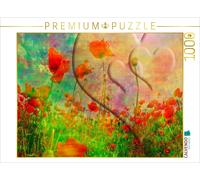 CALVENDO Puzzle FANTASIEWELT Prairie de Coquelicots avec des cœurs II 1000 Pieces 64 x 48 cm from Melanie Viola