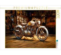 Puzzle CALVENDO Moto blanche | 1000 pièces, format assemblé 64 × 48 cm | Puzzle