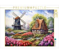 Puzzle CALVENDO Moulin à vent et splendeur des tulipes | 1000 pièces, format ass