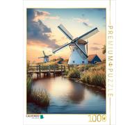 Puzzle CALVENDO Moulins voisins | 1000 pièces, format assemblé 64 × 48 cm | Puzz