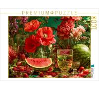 Puzzle CALVENDO Nature morte aux coquelicots, aux fraises et à la pastèque | 100