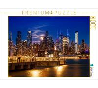 Puzzle CALVENDO NYC Midtown Manhattan Skyline mit Vollmond | 1000 pièces, format