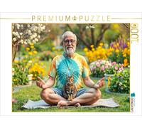 Puzzle CALVENDO Om au lieu de Ojemine - Yoga avec chat | 1000 pièces, format ass