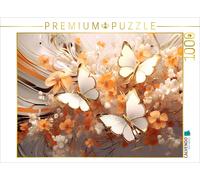 Puzzle CALVENDO Papillons sur fleurs précieuses en orange et or | 1000 pièces, f