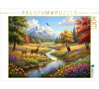 Puzzle CALVENDO Paysages canadiens avec des cerfs et des ours | 1000 pièces, for