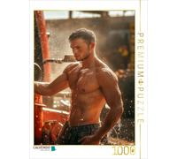 CALVENDO Puzzle Hot farmer washing the tractor | 1000 pieces, finished size 25.2