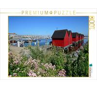 Puzzle CALVENDO Petites maisons de pêcheurs rouges | 1000 pièces, format assembl