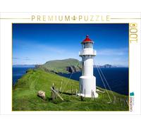 CALVENDO Puzzle Phare sur Mykines Îles Féroé 1000 pièces Taille de la Pose 64 x 48 cm Photo Puzzle Image de KUK-Foto