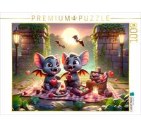 Puzzle CALVENDO Pique-nique de la Saint-Valentin des petites chauves-souris vamp