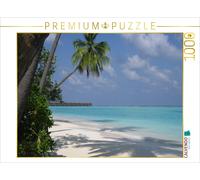 Puzzle CALVENDO Plage des Maldives au sable de corail blanc | 1000 pièces, forma