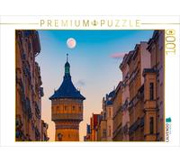 Puzzle CALVENDO Pleine lune au-dessus de la Lessingstraße et du château d'eau No