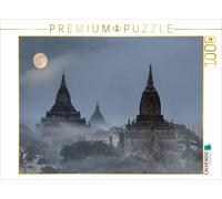 CALVENDO Puzzle Vollmond über der Tempelebene Bagan in Myanmar 1000 Teile Puzzle quer 1000 Pieces 64 x 48 cm from Globe Visual