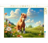 Puzzle CALVENDO Poney Sarah dans la prairie de printemps | 1000 pièces, format a