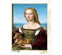 Puzzle CALVENDO Portrait d'une dame avec une licorne | 1000 pièces, format assem