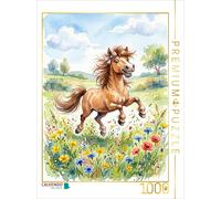 Puzzle CALVENDO Poulain qui saute | 1000 pièces, format assemblé 64 × 48 cm | Pu