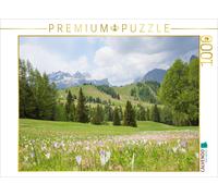 Puzzle · Prairie de Crocus au Piz Sorega | Paysage printanier dans les Dolomites · 1000 pièces · Format assemblé 64 × 48 cm · CALVENDO Puzzle