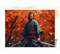 Puzzle CALVENDO Prêt au combat - Samouraï dans la forêt d'automne | 1000 pièces,