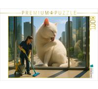 Puzzle CALVENDO Propre comme un sou neuf - Un chat géant fait sa toilette | 1000