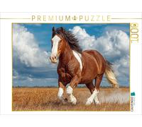 Puzzle CALVENDO Puissant cheval de Clydesdale en mouvement | 1000 pièces, format