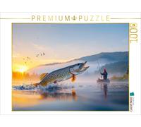 Puzzle CALVENDO Qui attrape le brochet | 1000 pièces, format assemblé 64 × 48 cm
