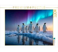 Puzzle CALVENDO Randonnée des pingouins à la lueur de l'aurore boréale | 1000 pi