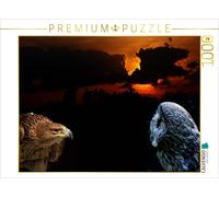 Puzzle CALVENDO Rapaces - Aigle impérial et hibou barbu | 1000 pièces, format as