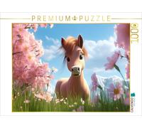 Puzzle CALVENDO Rêve de poney sous les arbres en fleurs | 1000 pièces, format as