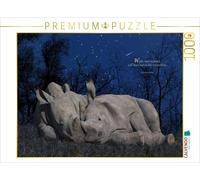 CALVENDO Puzzle rhinocéros Blanc 1000 Pieces 64 x 48 cm from Heinz Schmidbauer