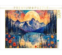 Puzzle · Scènes romantiques sous Un Ciel étoilé au Bord d'un lac de | montagne · Scènes romantiques sous un ciel étoilé au bord d'un… · 1000 pièces · Format assemblé 64 × 48 cm · CALVENDO Puzzle