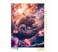 Puzzle · Se Faire des câlins ? Les capybaras appellent ça Le Quotidien | 1000 pièces · Format assemblé 64 × 48 cm · CALVENDO Puzzle