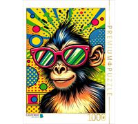 Puzzle CALVENDO Singe avec style - Pop Art | 1000 pièces, format assemblé 64 × 4
