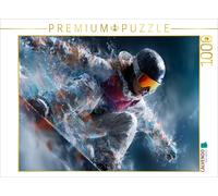 Puzzle CALVENDO Snowboardeuse en action dans un décor de montagne hivernal. Moti