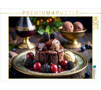 Puzzle CALVENDO Soufflé au chocolat avec chocolat fondant et fruits | 1000 pièce
