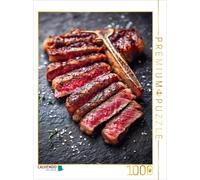 Puzzle CALVENDO T-Bone steak juteux en tranches avec du gros sel | 1000 pièces,