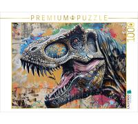 Puzzle · T-Rex | Animaux préhistoriques de style graffiti · générés par l'IA · 1000 pièces · Format assemblé 64 × 48 cm · CALVENDO Puzzle